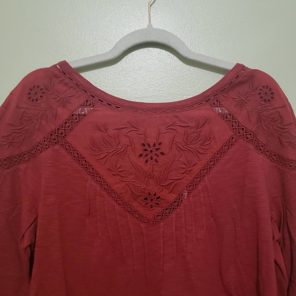 Lauren Ralph Lauren Embroidered Slub Jersey Top - NWT - Picture 5 of 14